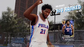 THE BEST CENTER IN THE GAME!?!? JOEL EMBID IN 3v3 RANKED | NBA INFINITE GAMEPLAY