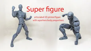 Super figure the 3D printed articulated action figure