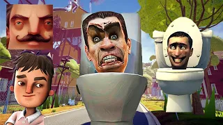 Hello Neighbor - My New Neighbor Skibidi Toilets Boss Big G-Mann Act 1 Season Gameplay Walkthrough