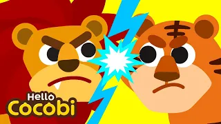 Lion VS. Tiger Song | Learn Animals | Nursery Rhymes for Kids | Hello Cocobi