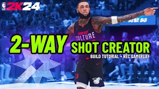 My NEW 6'3 2-Way Shot Creator PG is DOMINATING The Rec in NBA 2K24! Build Tutorial + Gameplay