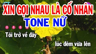 Karaoke Xin Gọi Nhau Là Cố Nhân Tone Nữ ( F#m ) Nhạc Sống Tạp Hóa Karaoke