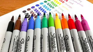 NEW! Sharpie Dual Ended Brush Markers: Review, Color Names, Techniques and Lettering