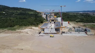 Autostrada A1 Sibiu Pitești lot1 Sibiu Boita Viaductul Tălmăcel km12 in 11 08 2021