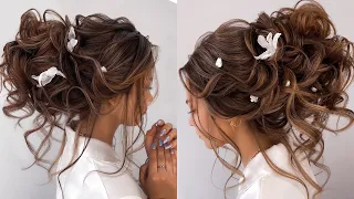 Updo hairstyle for wedding 2022. Step by step tutorial