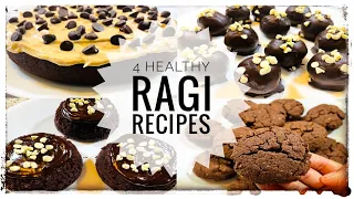 4 Easy & Healthy Ragi Recipes | Finger Millet Recipes | Nachni Recipes | Ragi Flour Recipes