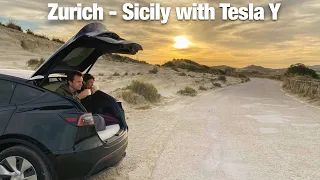 With Tesla Model Y from Zurich to Sicily