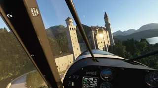 [4K] Landing inside Neuschwanstein Castle (Germany) in Microsoft Flight Simulator 2020