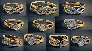 Latest engagement gold ring designs 2023 with Weight and Price l gold rings for women..