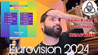 Eurovision 2024 Semi Final 2 QUALIFIERS - LIVE REACTION