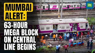 Mega Block:930 trains cancelled on Mumbai’s Central Line |Commuters at CSMT & Thane Station Impacted