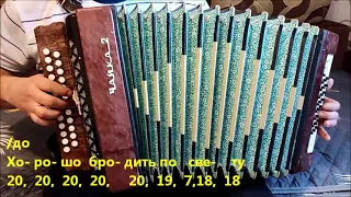 "Песня о доброте" (из м/ф "Приключения поросёнка Фунтика"). Разбор на гармони.