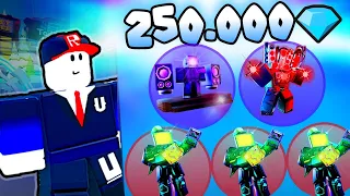 Я потратил 250 000 ГЕМОВ на КРУТЫХ ЮНИТОВ в Toilet Tower Defense Trading Plaza