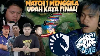 EPIC FIGHT !! BARU MATCH PERTAMA UDAH SENAM JANTUNG !! EVOS VS AURA MATCH 1 - PLAY OFF MPL S13