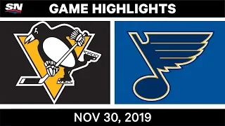 NHL Highlights | Penguins vs. Blues – Nov. 30, 2019
