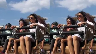 Aishwarya Rai and her Daughter Aaradhya bachchan Enjoying Roller Coaster with Family at Vacation