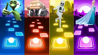 Dame tu cosita vs Coffin Dance vs Marshmallow vs Elsa Frozen - Tiles Hop EDM Rush