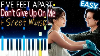 Don't Give Up On Me - Andy Grammer - Piano Tutorial - Five Feet Apart (A Dos Metros De Ti) Cover