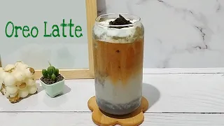 Oreo Coffee Latte With Sweet Cream Cold Foam| Oreo Iced Coffee Recipe