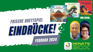 Monatsbox der Brettspielbox   Februar 2024   Brettspiele gespielt