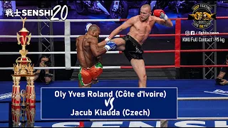 SENSHI 20: -95kg, Oly Yves Roland (Côte d'Ivoire) vs Jacub Klauda (Czech) | KWU FULL CONTACT