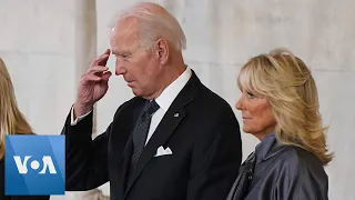 Bidens Pay Respects to Queen Elizabeth at Westminster Hall