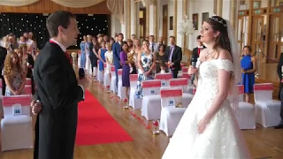 Wedding Entrance - Bride and Groom Singing down the Aisle - Make you feel my love