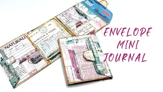 LET'S MAKE - AN ENVELOPE MINI JOURNAL- using digitals from and inspired by @BohemianCrafting