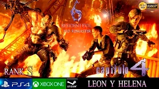 Resident Evil 6 HD Parte 4 Gameplay Español | Campaña Leon y Helena Capitulo 4 | 1080p 60fps