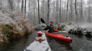 Mit den Kajaks durch den winterlichen Spreewald