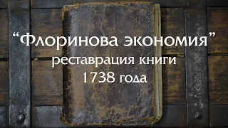 "Флоринова экономия" - реставрация уникальной книги 1738 года!