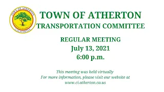 Transportation Committee Meeting - July 13, 2021
