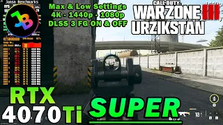 Call of Duty WARZONE 3 Urzikstan | RTX 4070 Ti Super | 5800X3D | 4K 1440p 1080p | Max & Low Settings