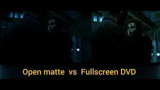 open matte 1.85:1 vs Fullscreen DVD 1.33:1 aspect ratio ending scene Fight club 1999 (Thai dub)