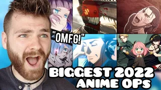 First Time Reacting to "The Best ANIME Openings Of 2022" | New Anime Fan!