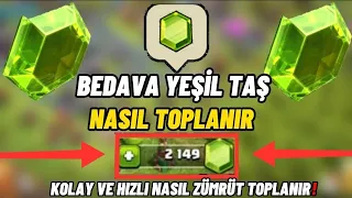 NASIL BEDAVA YEŞİL TAŞ ALINIR!! (KOLAY VE HIZLI ZÜMRÜT TOPLAMA!!) | - Clash Of Clans