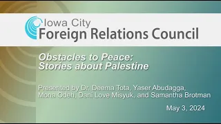 ICFRC - Obstacles to Peace: Stories about Palestine
