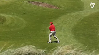 Trump struggles to get golf ball uphill at Doonbeg golf course