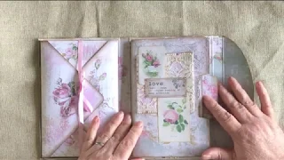 Now Sold - Flip Through of Folio/Notebook Journal - Shabby Chic - in My Etsy Shop