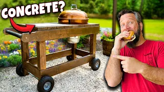 A DIY Backyard Grill Cart With Concrete Top (Sorta)