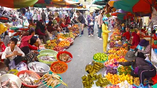 Cambodian Daily Food & Lifestyle -  Raw Meat, Vegetables, Fruits, Traditional Cakes, & More