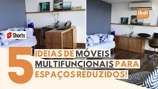 5 Ideias de móveis multifuncionais para espaços reduzidos! | DESIGN DE INTERIORES #shorts