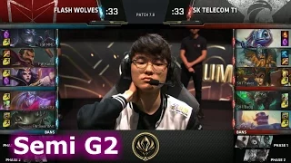 SK Telecom T1 vs Flash Wolves | Game 2 Semi Finals LoL MSI 2017 Play-Offs | SKT vs FW G2 Semi