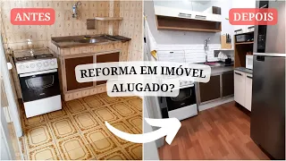 TRANSFORMAÇÃO COMPLETA EM COZINHA ANTIGA 😱 *Ficou INCRÍVEL!!!* | Reforma Sem Obra Em Imóvel Alugado