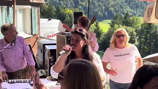 Alpenstarkstrom auf der Blockhütte Oberstaufen, Video 14, Sept. 23, Partyband, Alpenstarkstrom,