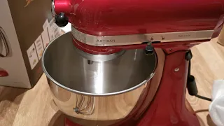 KitchenAid Artisan stand mixer new unboxing with accessories model 5KSM175PSECA