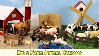 Old MacDonald's Farm DIY Diorama | Farm Animal Toys! | Kid’s Facts