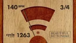 140 BPM 3/4 Wood Metronome HD