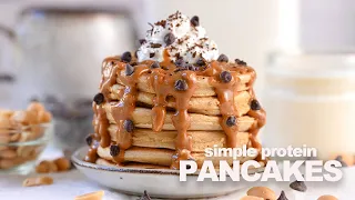 how to make PROTEIN PANCAKES with no banana I 37 g protein!