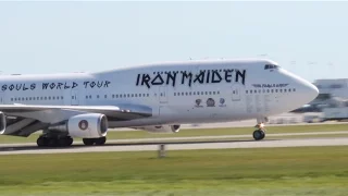 Iron Maiden 747 (ED Force one) landing in Vancouver. YEG-YVR